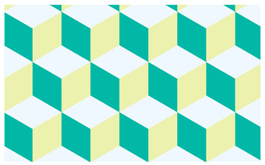 レトロポップなキューブパターン背景素材