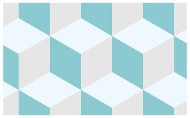 Fototapeta premium 落ち着いた配色のキューブパターン背景