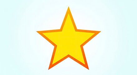 Obraz premium Golden Star Illustration - Bright and Cheerful Design Element.