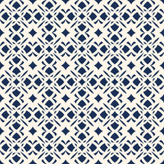 Abstract Geometric Pattern Navy Blue Background Seamless Decorative Element Textile