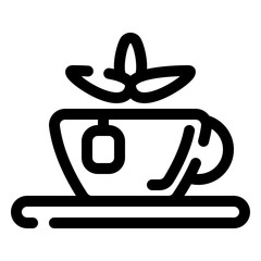Hot green tea icon