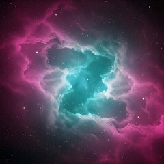 Cyan Magenta Nebula Cloud