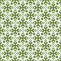 Intricate Geometric Clover Pattern Green Seamless Design for Textiles and Wallpapers