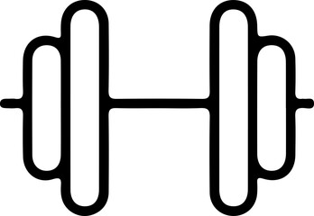 vector illustration of a dumbbell and barbell icon