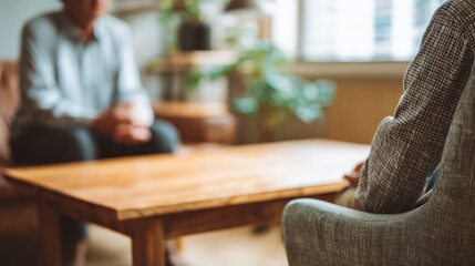 Confidential Notarial Consultation at Wooden Table with Natural Light
