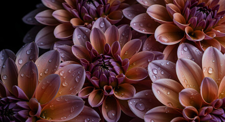 Vibrant Purple-Orange Dahlia Bouquet