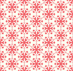 Pink Floral Geometric Seamless Petals Pattern For Wallpaper Or Surface Design