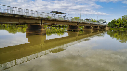 Normanton North Queensland. Bridge over the Norman River with sunny blue sky