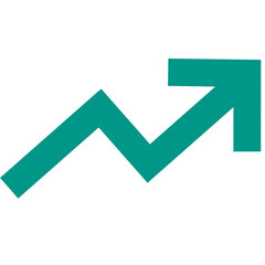 green trend up arrow icon