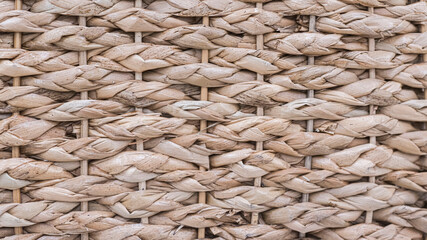 Close up rattan craft texture background.
