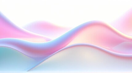 Fototapeta premium Soft Pastel Waves in Gentle Gradients Creating Dreamy Background