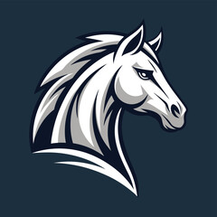 Horse head mascot, Elegant horse logo icons. Royal stallion symbol design. Equine stables sign. Equestrian brand emblems. Vector illustration.	