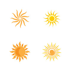 Fototapeta premium Sun logo and symbol stylized design