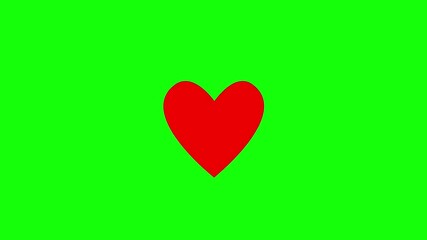 Best beautiful animated love icon Green screen love icon green screen 4k videos red heart with a green background video - Powered by Adobe