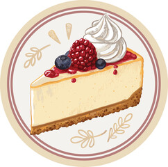 cheesecake shop logo design template