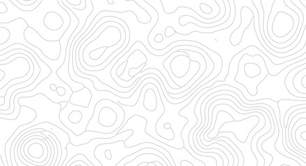 Contour Lines Topographic Map Background for Geographic or Cartographic Design with Elevated Land and Height Differences Minimalist Style