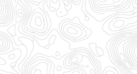 Topographic Contour Lines Seamless Pattern Depicting Terrain Elevation with Complex Geomorphology and Elevation Variations for Cartography and Design