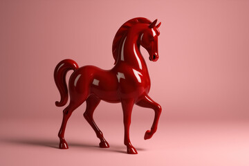 Dynamic Glossy Red Horse – Year of the Horse Celebration
