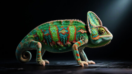 Obraz premium Horned Chameleon