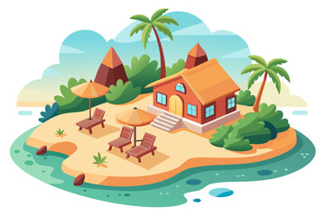 Obraz premium island in the sea