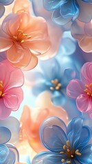 Pastel Floral Soft Background for Design Projects