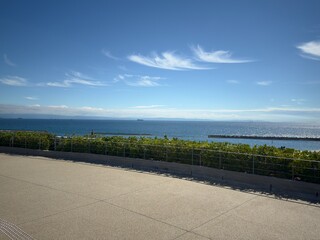 須磨水族園から海の見える風景
