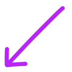 purple hand drawn simple arrow