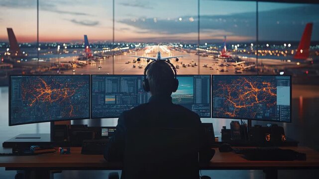 selective focus airport operations control room