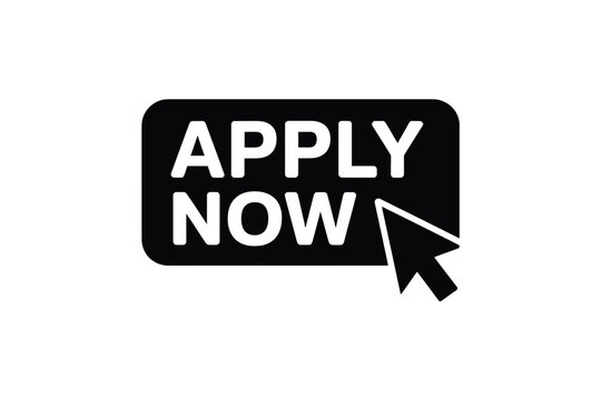 Apply now button with cursor icon for online applications and submissions