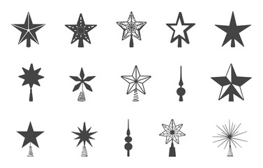 Christmas tree topper svg, Christmas tree topper silhouette, Christmas topper svg, Star topper svg, Star topper silhouette, Christmas tree topper icon. 