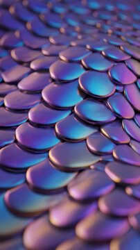 Rotating Scales Pattern Shimmers With Color and Light, Abstract Design
