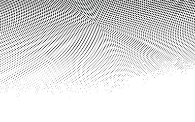 Wavy gradient halftone dots pattern texture background
