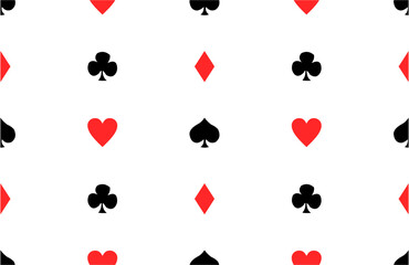 seamless pattern with four aces playing cards