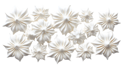 White Meringue Kisses, isolated on transparent background
