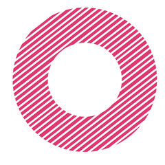 Memphis-style circular pattern, abstract geometric design, decorative motif