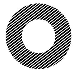 Memphis-style circular pattern, abstract geometric design, decorative motif