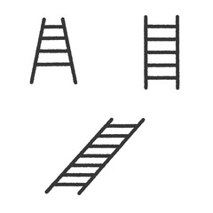 ladder on white background