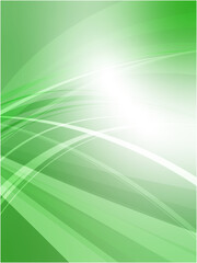 Green Abstract Wave Light Background Illustration