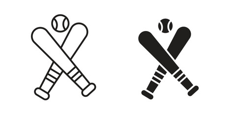 Baseball icon for mobile app, editable designs