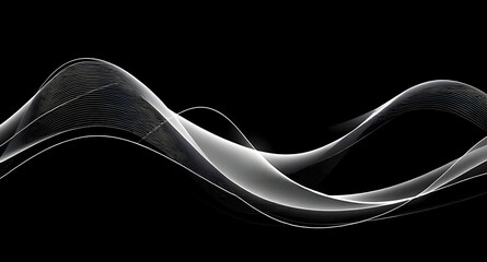 Smooth Curved Line Background &mdash; Modern Abstract Frequency Flow
