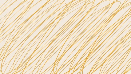 Random yellow-orange doodle lines on skin-tone background, abstract pattern, playful design