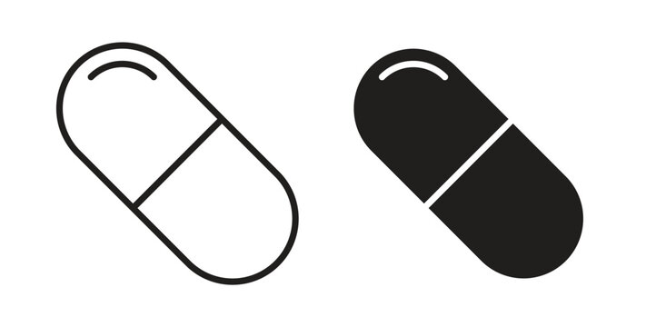 Capsules icon for mobile app, editable designs