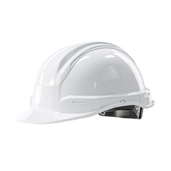 Fototapeta premium White safety hard hat against black backdrop