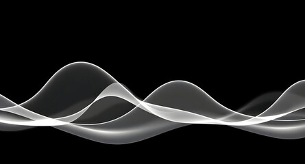 Stylized Equalizer Wave &mdash; Vector Line Art Design with Smooth Curves
