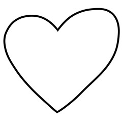 Simple line forming heart, romantic symbol, minimalist design