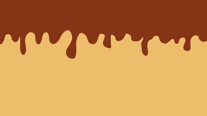 Simple melted chocolate background in patch style, sweet theme, abstract design