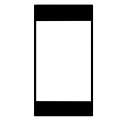 Smartphone illustration, device icon, simple design
