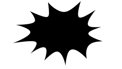 Speech bubble patch on transparent background, comic element, dialogue design