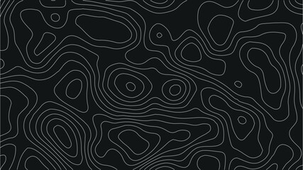 Topography map-inspired seamless vector texture with curved contour lines and subtle white grid overlays for nature and outdoor branding. Topographic map contours, White wave paper curved reliefs abst