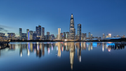 Obraz premium Shenzhen skyline at night